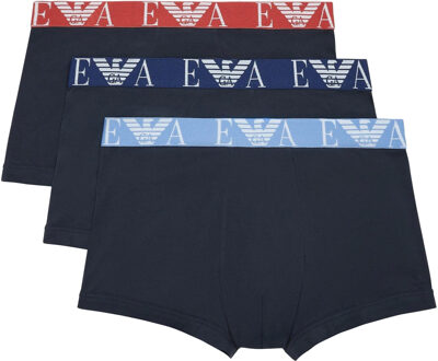 Armani Heren Boxershort (Pakket van 3) (Zalm/Blauw/Navy) Blauw/marineblauw
