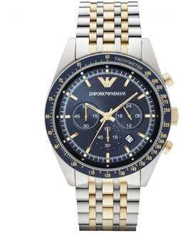 Armani horlogeband AR8030 Roestvrij staal (RVS) Bi-Color 24mm