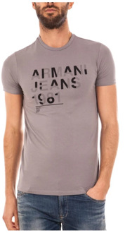 Armani Jeans Casual Logo Print Top Armani Jeans , Gray , Heren - 2XL