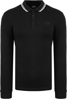 Armani Jeans Heren Zwart Poloshirt - maat Zwart/wit