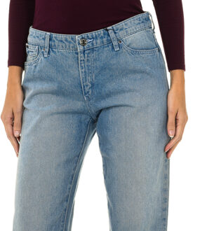 Armani Lange recht gesneden denim broek 6Y5J15-5DWSZ vrouw Blauw