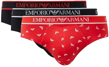 Armani Slips 3-pack rood-zwart - L