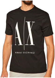 Armani T-shirt met logoprint Zwart