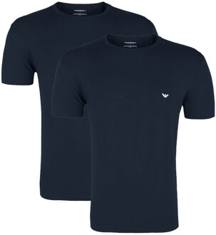Armani T-shirts Core 2-pack blauw - M