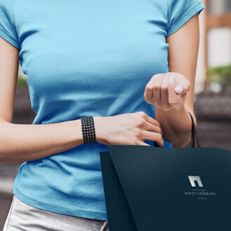 Armband 5 Rijen Echte Zoetwaterparels 4 mm Zwart