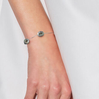 Armband keten Forcat 3 Tahitian parels rand 9-10 mm 925 Naturel - One Size