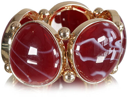 Armband met gekleurde stenen Vala  bordeaux