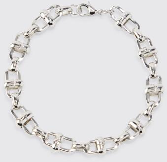 Armband Met Ketting Detail, Silver - ONE SIZE