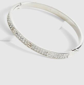 Armband Met Steentjes, Silver - ONE SIZE