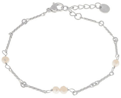 Armband pearl pearl silver - maat One size Veelkleurig