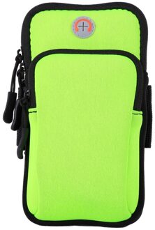 Armband Voor Gigaset GS280 5.7 inch Waterdichte Sport Mobiele Telefoon Houder Running Fitness Telefoon Case Op hand groen