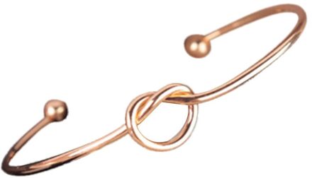 Armbanden Chic Eenvoud Minimalisme Individuele Creativiteit Knoop Bangle Manchet Opening Armband Coppers Casting Sieraden goud