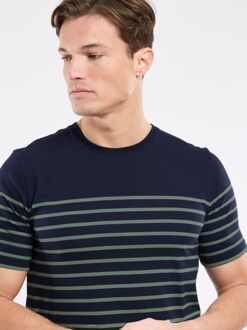 Armor Lux Etel T-Shirt Strepen Navy Groen Donkerblauw - L,M,XL