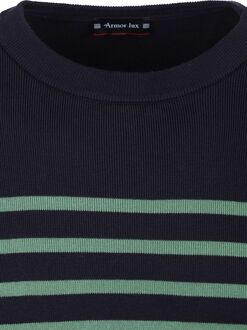 Armor Lux Groix Trui Strepen Navy Groen Donkerblauw - L,M,XL