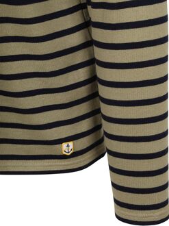 Armor Lux Heavy Longsleeve T-Shirt Strepen Kaki Groen - L,M,XL