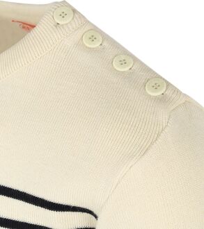 Armor Lux Molène Trui Wol Strepen Ecru Wit - M,XXL