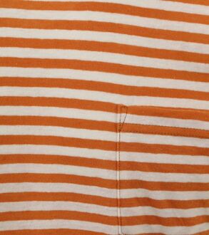 Armor Lux T-Shirt Linnen Strepen Oranje