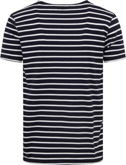 Armor Lux T-Shirt Strepen Navy Donkerblauw - XL