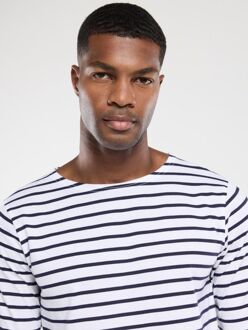 Armor Lux Trui Strepen Wit Donkerblauw - L,XL