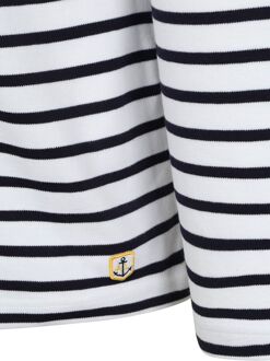 Armor Lux Trui Strepen Wit Donkerblauw - XL