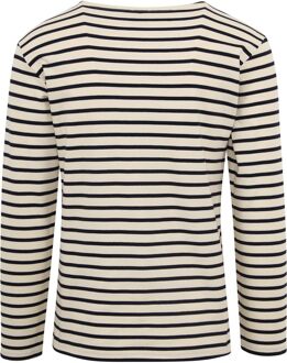 Armor Lux Trui Strepen Zwart Ecru Off-White - M