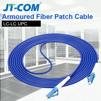 Armoured 3M LC UPC Industrial grade Fiber Optic Patch Cord Optical Cable 2.0 3.0mm FTTH Single Mode Simplex Fiber Patch Cable