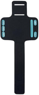 Armphone + grote neopreen telefoonhoes Zwart - One size