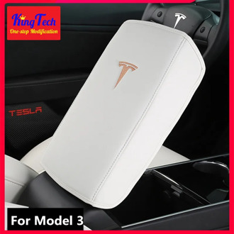 Armrest Box Protective Leather Cover For Tesla Model 3 Central control Armrest Pad Car Interior refitted accessories
