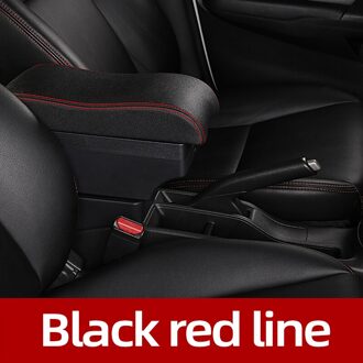 Armsteun Voor Grote Muur Haval M2 M4 Arm Rest Dual Layer Centrale Winkel Inhoud Doos Usb Opladen Auto Styling Decoratie accessorie zwart rood lijn