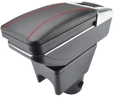 Armsteun Voor Renault Dacia Duster I Arm Rest Draaibare Opbergdoos Decoratie Auto Styling rood draad