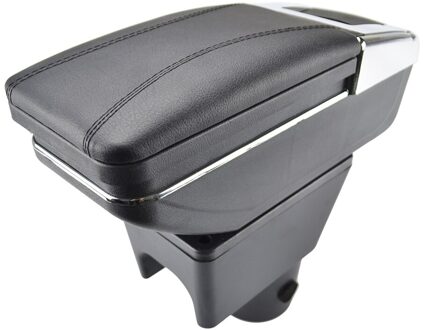 Armsteun Voor Renault Dacia Duster I Arm Rest Draaibare Opbergdoos Decoratie Auto Styling zwart draad