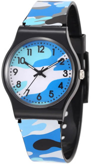 Army Camouflage Children Kids Watches Military Student Silicone Quartz Clock Boys Girls Wrist Watch Montre Enfant Feb 23 2019