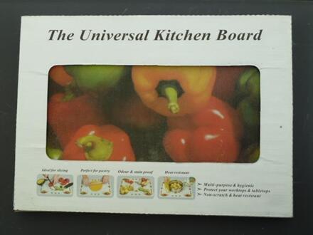 ARO houseware Snijplank Glas Met Decor 25x35cm