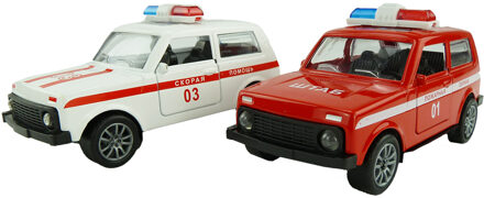 ARO Politie jeep pull back 11cm assorti verschillende