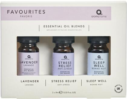 Aroma home Geuroliën Aroma Home Favourites Essential Oil Blends 3 x 9 ml