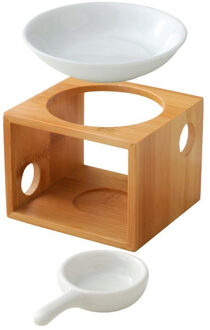 Aromatherapie Oven Bamboe Wierookbrander Home Decor Romantische Essentiële Olie Brander Kaarshouder Slaapkamer Olie Lamp Aroma Brander