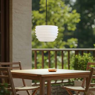 Arona buiten hanglamp, Ø 38 cm, wit wit, zwart