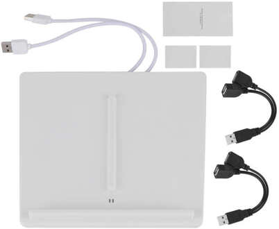 Arrancador Starter Onderdelen 10W Draadloze Opladen Pad Auto Telefoon Oplader Dual Positie Fit Voor Tesla Model 3 /Model Y Auto wit