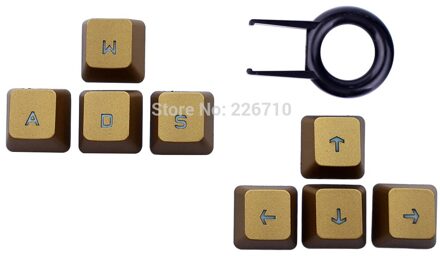 Arrow Keys↑↓←→ Vervanging Keycaps Voor Logitech G310 G413 G613 G810 G910 Toetsenbord Romer G (Up Down Links Rechts Toetsen) goud