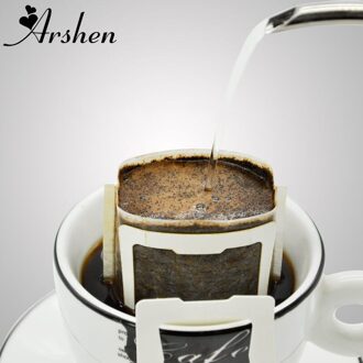 Arshen 50 stks/set Draagbare Drip Koffiekopje Filter Zakken Opknoping Cup Koffie Filters Thee Tool Home Office Nuttig Koffie Tool