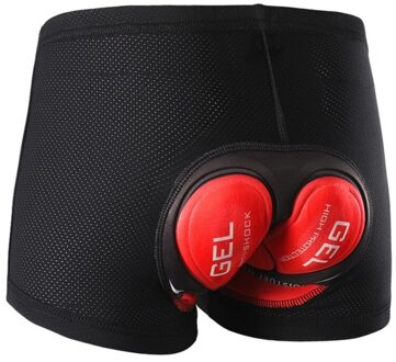 Arsuxeo Mannen Fietsen Ondergoed Ademende 3D Gel Padded Fiets Mtb Shorts Fietsbroek Rood / S