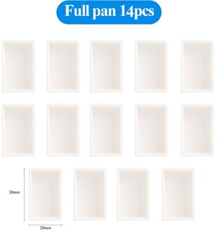 Art Aquarel Pigment Verf Grid Lege Full/Half Pan/Grid/Block/Case/Box 14/24/48Pcs Lege Ijzeren Doos Subpackage Opbergdoos Tool Full Pan-14stk