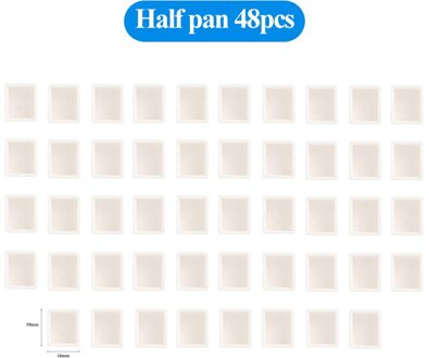 Art Aquarel Pigment Verf Grid Lege Full/Half Pan/Grid/Block/Case/Box 14/24/48Pcs Lege Ijzeren Doos Subpackage Opbergdoos Tool Half Pan-48stk
