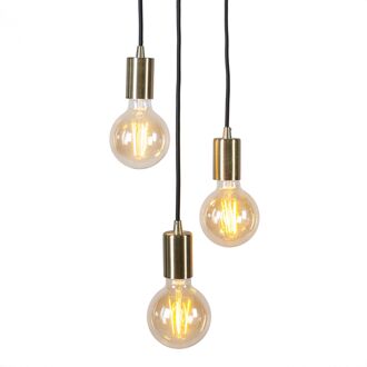 Art deco hanglamp goud 3-lichts - Facil