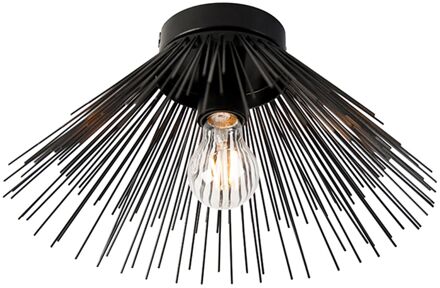 Art Deco plafondlamp zwart - Broom