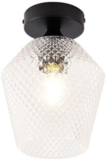 Art Deco plafondlamp zwart - Karce