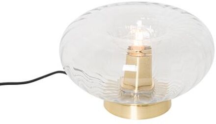 Art Deco tafellamp goud met glas - Ayesha