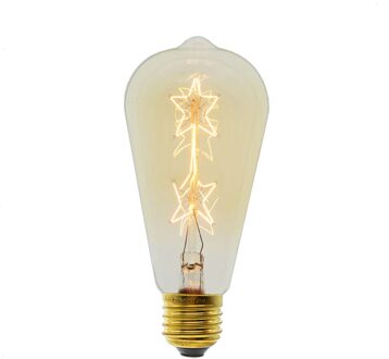 Art Decoratie Edison Lamp Carbon Filament Helder Glas's Edison Retro Vintage Gloeilamp 40 w 220 v E27 ST64-Star