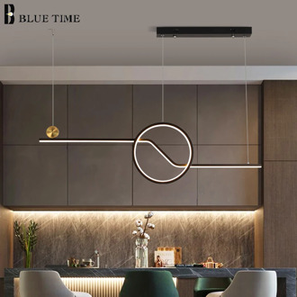 Art Decoration Modern Led Pendant Light Black Indoor Home Led Pendant Lamp for Dining room Kitchen Living room Hanging Lamp