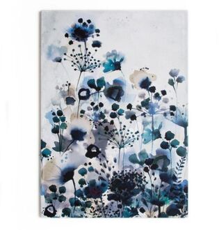 Art for the Home Canvas Schilderij - Bloemen - Blauw - 70x100 cm